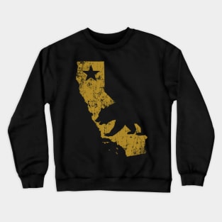 Vintage California Golden State Map Crewneck Sweatshirt